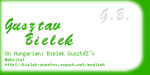 gusztav bielek business card